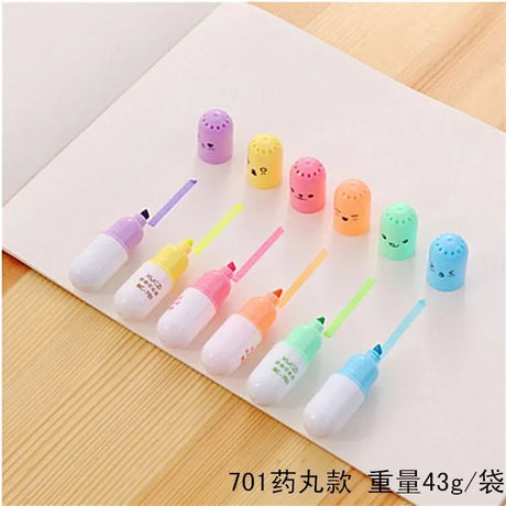 Soft Head Color Pen Color Pen Set Kawaii Highlighter Macaron Morandi Marker Pen Painting Art Notes Special School Supplies