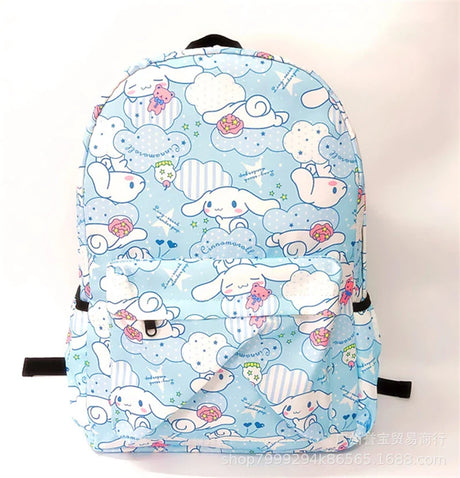 Sanrio Anime My Melody Kuromi Cinnamoroll Student Bag Backpack Parent-child Lightweight Tarp Backpacks For Children Kawaii Toys