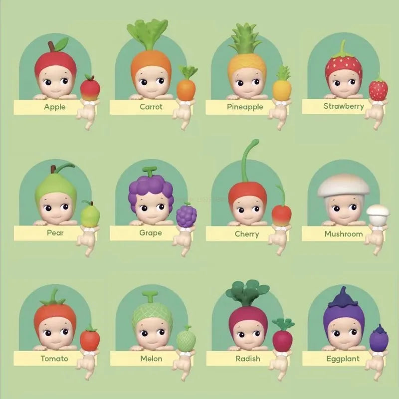 Sonny Angel Blind Box Harvest Series Toy Cute Hippers Fruit And Vegetable Anime Figures Surprise Box Guess Bag Mystery Box Toys