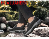 HUAJUANER Fall New Casual Shoes Mens Breathable Zapatillas Hombre 46 Large Size Slip-on Soft Platform Outdoor Men Sneakers