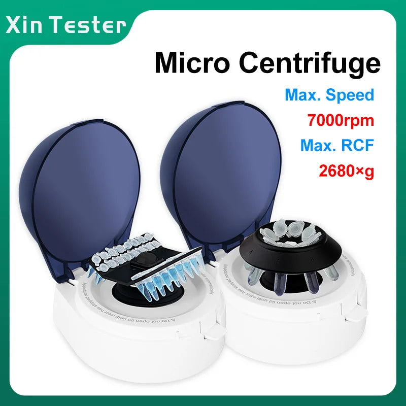 Xin Tester Electric Mini Blood Centrifuge 7000rpm Fixed Speed Rotor Microfiltration Centrifugal Machine Mini-4K