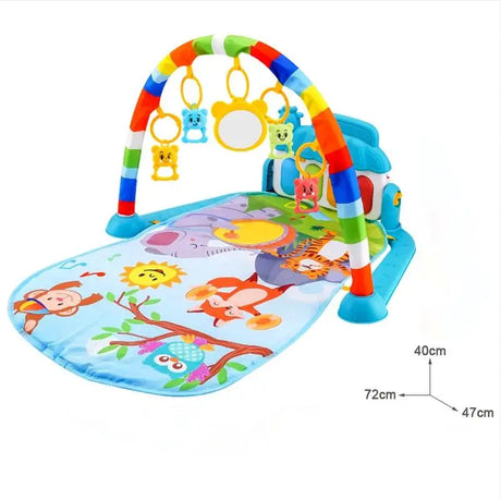 Baby Music Rack Play Mat Toddler Carpet with Piano Keyboard Infant Playmat Gym Crawling Activity Rug Toys for 0-12 Months Gift