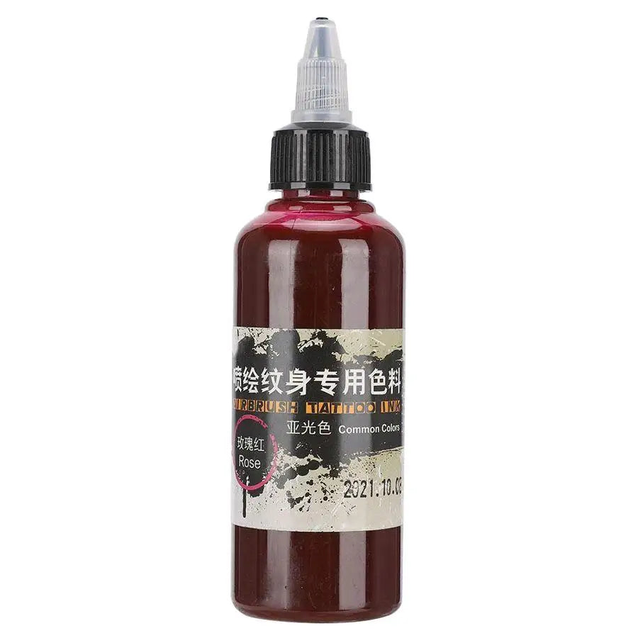 100ml Disposable Temporary Tattoo Ink Airbrush Pigment - Matte Colored Drawing Paint for Microblading and Permanent Tattooing