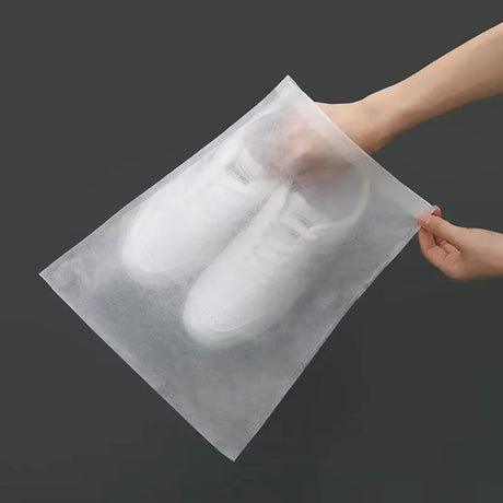 10Pcs/Set Shoe Dust Covers Non-Woven Dustproof Drawstring Clear Storage Bag Travel Pouch Shoe Bags Drying shoes Protect shoes