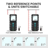 MILESEEY Laser Rangefinder D2 LV56 40M 60M 100M 120M Laser Tape Measure Double Horizontal Bubble Digital Roulette