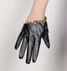 Fashion Chain Women' PU Leather Gloves Winter Warm Plus Velvet Thicken Full Finger Outdoor Riding Touch Screen Driving Mittens