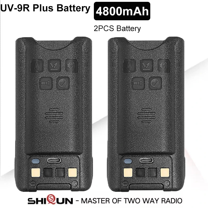 Baofeng UV-9R Battery USB C Charge 4800mAh Li-ion 7.4V UV-9R Pro UV-9G GMRS-9R UV-9R Plus BF-T57 Walkie Talkie Accessory 2800mAh