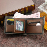 Personalized Wallets Slim Classic Small Male Wallet Card Holder Frosted Leather Men Purses Custom Initials Name DIY Engraved