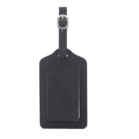 New Fashion PU Leather Luggage Tags Unisex Portable Luggage Name ID Address Holder Solid Color Card Cover Travel Accessories