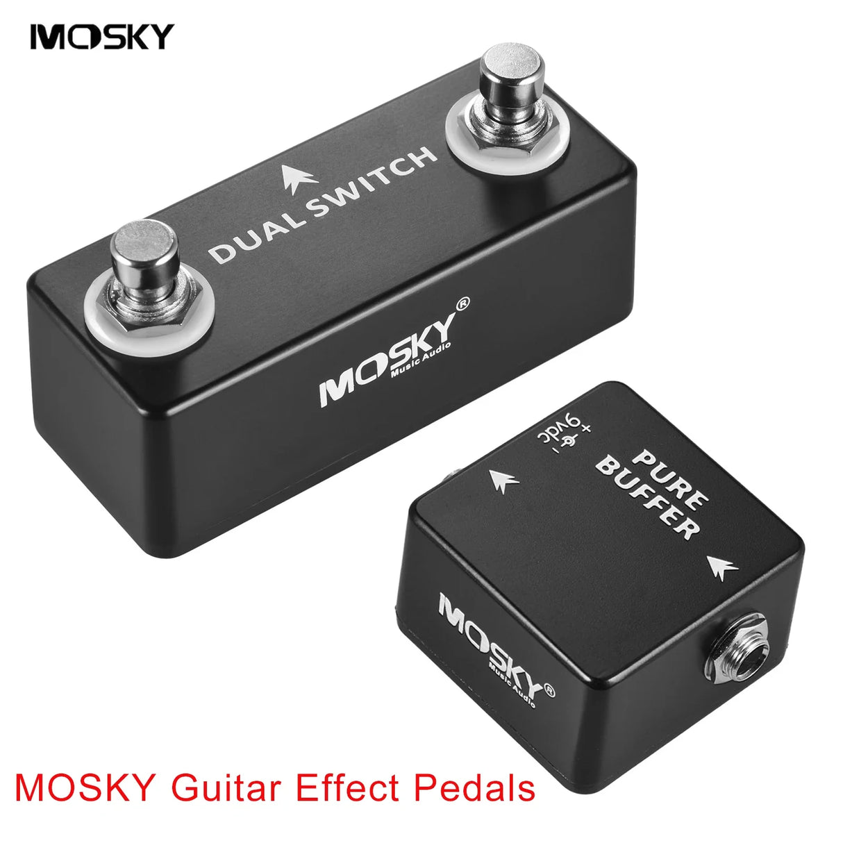 MOSKY DUAL SWITCH Guitar Effect Pedal Dual Footswitch Foot Switch PURE BUFFER Guitar Pedals Full Metal Shell Guitar Accessories