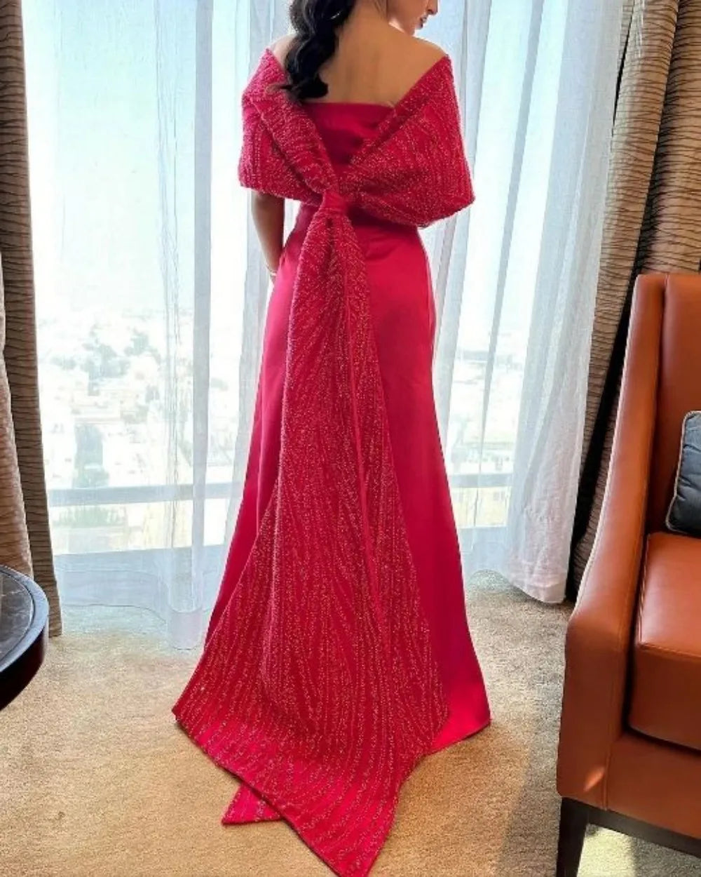 Evening Dresses For Prom 2023 New Sequins 2-Piece Backless Gorgeous Formal Occasion Dresses Arabia Evening Dress Eid Vestidos De