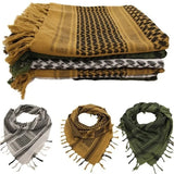 Arab Square Scarf Muslim Shawl Plaid Stripe Printed Outdoor Scarf Wind and Sand Neck Cover