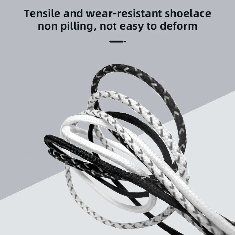 Metal Wire Swivel Automatic Buckle Rope Sneaker ShoeLaces for Adult No Tie Shoe Laces Quick Lock Shoestrings for Sport Shoe