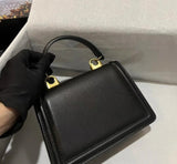 Ladies Shoulder Bag With Metal Magnetic Buckle Fashion Chain Luxury Designer Handbag Solid Color Genuine Leather Women Bag