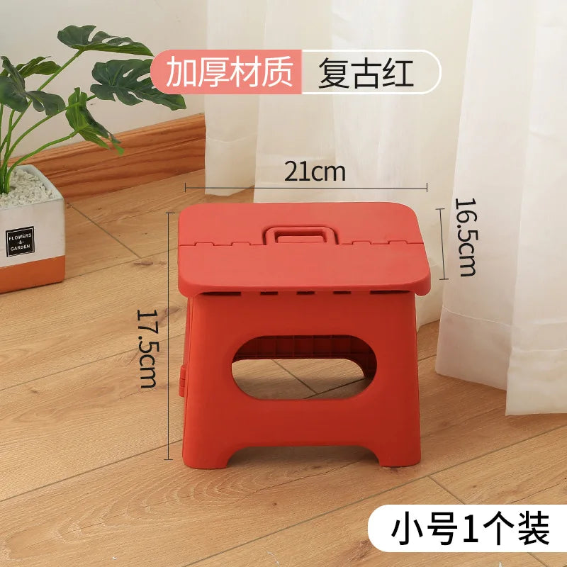 Portable Plastic Folding Stool Outdoor Fishing Stool Small Stool Kindergarten Children's Bench Adult Low Stool Folding Stool