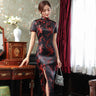 red Sexy Traditional Chinese Dragon Phoenix Qipao Dress Women Slim Split Long Cheongsam Plus Size Satin Vestidos Asian Clothing