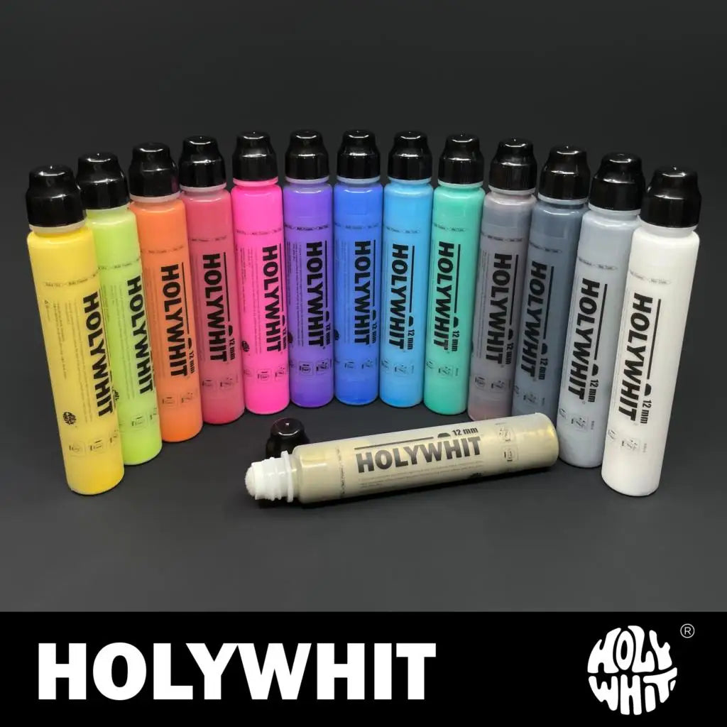 Holywhit Graffiti Flowing Markers Pen 12mm / 50ml Oily Round Head Signature Pen Oily Waterproof Paint Pen Can Add Ink