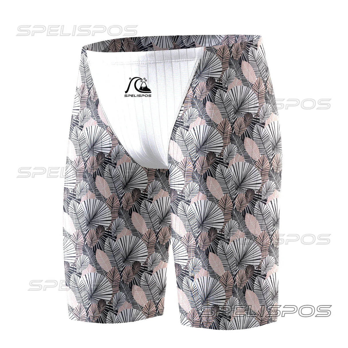 SPELISPOS New Summer Printing Men's Tights Swimming Shorts Sports Swim Training Swimsuit Diving Beach Surfing Quick Dry Trunks