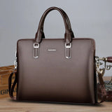 New Luxury Cow Genuine Leather Business Men's Briefcase High Capacity Male Shoulder Bag Men Messenger Tote Computer s