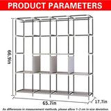 UDEAR Portable Closet Large Wardrobe Closet Clothes Organizer with 6 Storage Shelves, 4 Hanging Sections 4 Side Pockets,