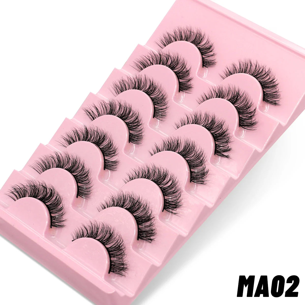 GROINNEYA Natural Long 10 Pairs 3D Mink False Eyelashes Fake Lashes Makeup Kit Mink Lashes Cat Eye lashes Short Eyelashes