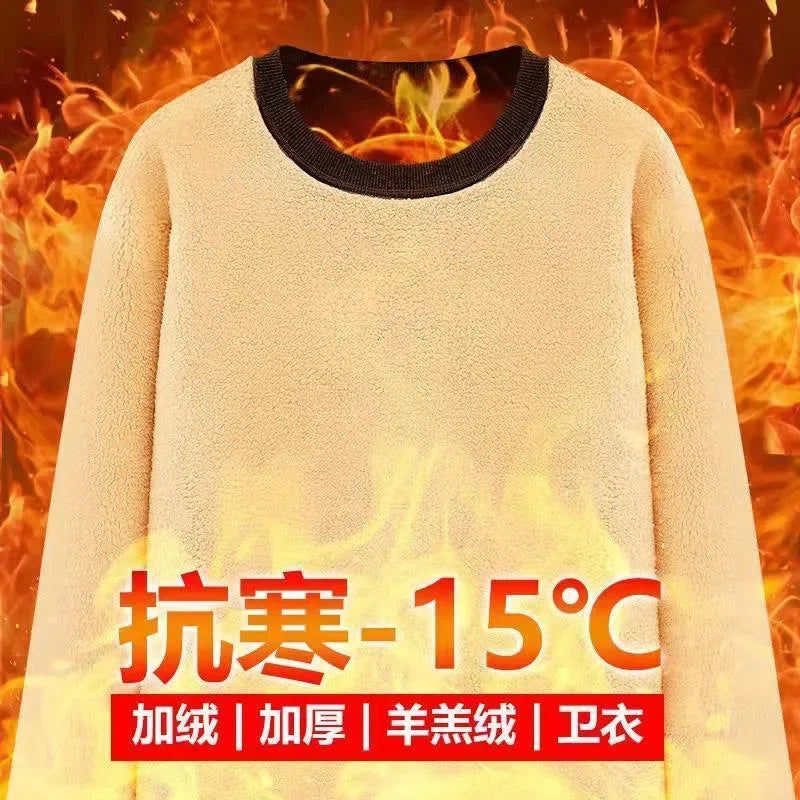 2023 Men's Sweatshirt Women's Autumn Winter fleece Pullover Fashion Casual Round Neck Sweater Coat Casual Solid Men Clothing New