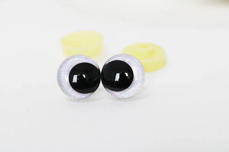 10pairs new eyes 12mm 14 16 18 20 25 30mm  3D Cartoon glitter toy safety eyes  doll eyes eyes with hard washer -C11