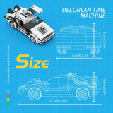 BuildMoc Back to the Future Super Car Building Blocks High-Tech Time Machine Famous Vehicle Series Bricks Toy For Children Gifts