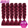 24inch Jumbo Braids Synthetic Hair For Box Braid Ombre Braiding Hair Extensions Three Tone Black Brown Blue Pink Mirra’s Mirror