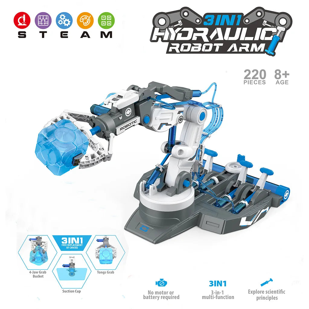 DIY Assembled Robot Arm Kids Toy Science Experiment Technology Games Model Kit STEM Educational Toys Children Gift Novelty Toy