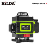 Hilda Laser Level 16 Lines 4D Self-Leveling 360 Horizontal And Vertical Cross Super Powerful Green Laser Beam Line