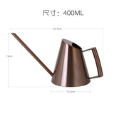 Stainless Steel Long Spout Watering Cans Golden Bronze Gardening Watering Cans Household Metal Retro Watering Cans