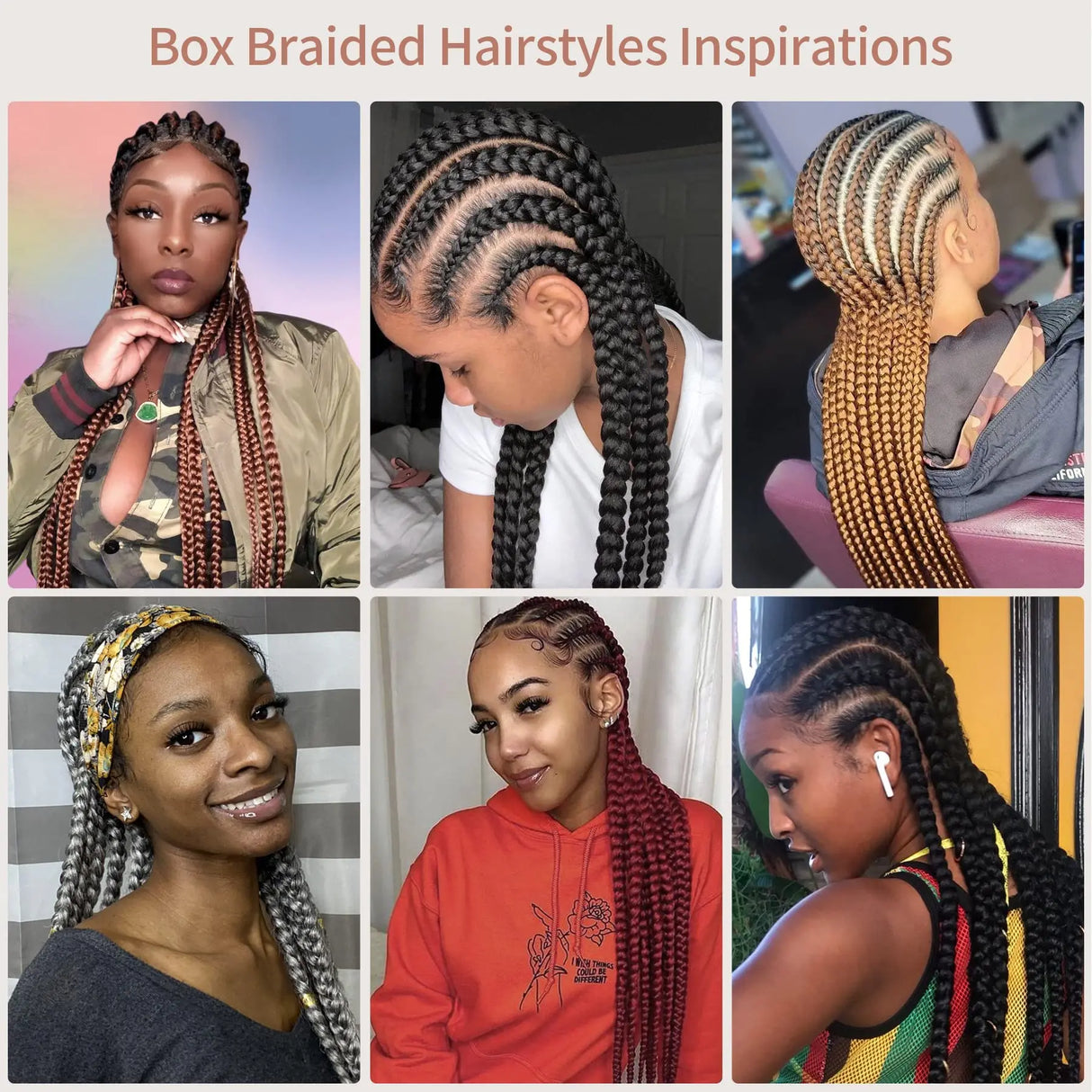 36" Embroidery Full Double Lace Braided Wigs for Women Box Braids Wig with Baby Hair Synthetic Lace Frontal Cornrow Braided Wig