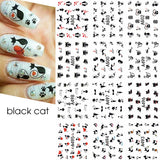 12pcs Hedgehog Animal Nail Water Stickers Pine Cones Gold Fall Design Watercolor Winter Manicure Transfer Sliders JIBN1681-1692