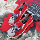 Old Beijing Cloth Shoes Embroidery Flower Social Guy Male Moccasin-Gommino Student Casual Shoes Fashion National Chinese Style