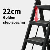 Multifunctional Folding Ladder Foldable House Ladder Protable Ladder Stable Structure Step Stool Storage Shelf For Home