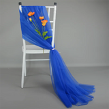 50pcs Soft Yarn Chair Sashes Chair Bows Wedding Decoration for Chair Cover Party Event Banquet Decors 80cm x200cm Chair Band