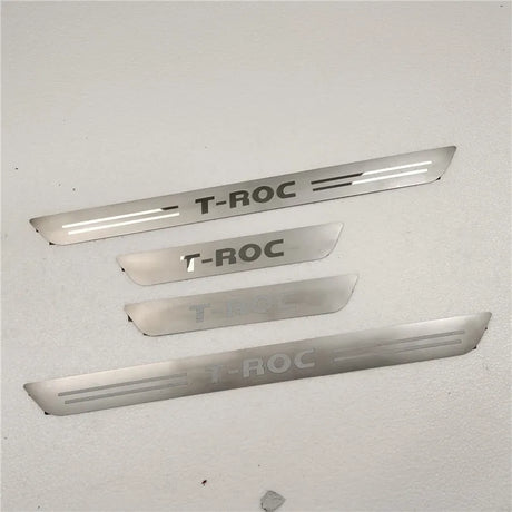 For Volkswagen T-ROC 2017-2023 stainless steel car trunk threshold guard plate Welcome pedal anti-scratch car accessories