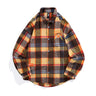 Japanese Fashion Purifying Eyeball Embroidered Plaid Shirt Men's Couple Thickening Shirt Jacket Spring/Autumn Button Up Shirt