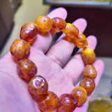 Natural Raw Amber Bracelet Men Women Healing Gemstone Fine Jewelry Genuine Baltic Ambers Tumbled Stone Bracelets Bangles