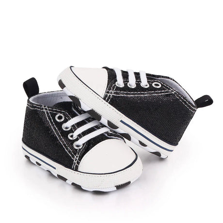 Baby Canvas Classic Sports Sneakers Newborn Baby Boys Girls Print Star First Walkers Shoes Infant Toddler Anti-slip Baby Shoes