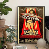 Band L-Led Z-Zeppelin Wallpaper Poster Kraft Club Bar Paper Vintage Poster Wall Art Painting Bedroom Study Stickers