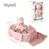 12''/30cm Baby Doll Playset in Gift Box with Accessories Pink Pacifier, Vinyl Reborn Doll Toy, Christmas Gift for Girl Boy Kid