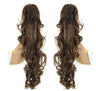 Synthetic Long Wavy Claw Clip On Ponytail Drawstring Hairpiece Wave Curly Black Brown Blonde Ombre Fake Hair for Women