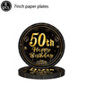 Men Women Birthday Disposable Tableware Party Decor 30 40 50 60 Years Anniversary Party Adult Happy Birthday Party Supplies