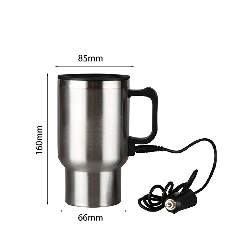 Car Heating Cups Kettle Boiling 12V Electric Thermos Water Heater Kettle Portable 450Ml for Travel Coffee Mug