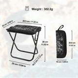 Widesea Camping Stool Outdoor Foldable Chair Fishing Lightweight Zipper Storage Portable Stainless Steel Hiking Travel Furniture