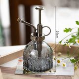 Glass Embossed Air Pressure Gardening Small Watering Can Disinfection Watering Bottle Household Glass Spray Bottle