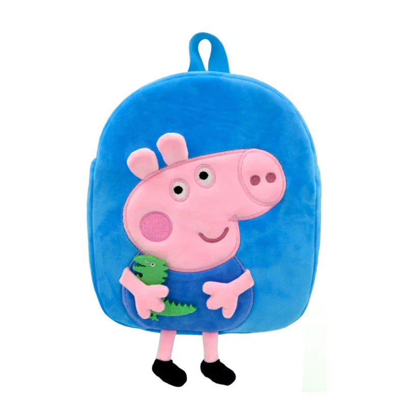 Peppa Pig Child Plush Backpack George Kindergarten Backpack Cartoon Shoulder Bag Girls Birthday Gifts Toys Toddler School Bags