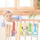 Playpen Pull Up Rings Baby Stand Up Rings Crib Pull Rings Baby Walking 4pcs Comfortable And Practical Baby Bed Stand Up Rings